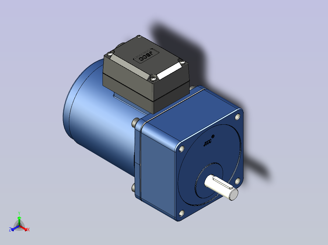 精研YR阻尼电机 40yr01-18正等轴测图