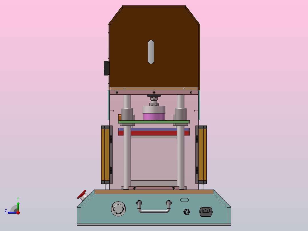 A18 气动压合机带压力传感器右视图
