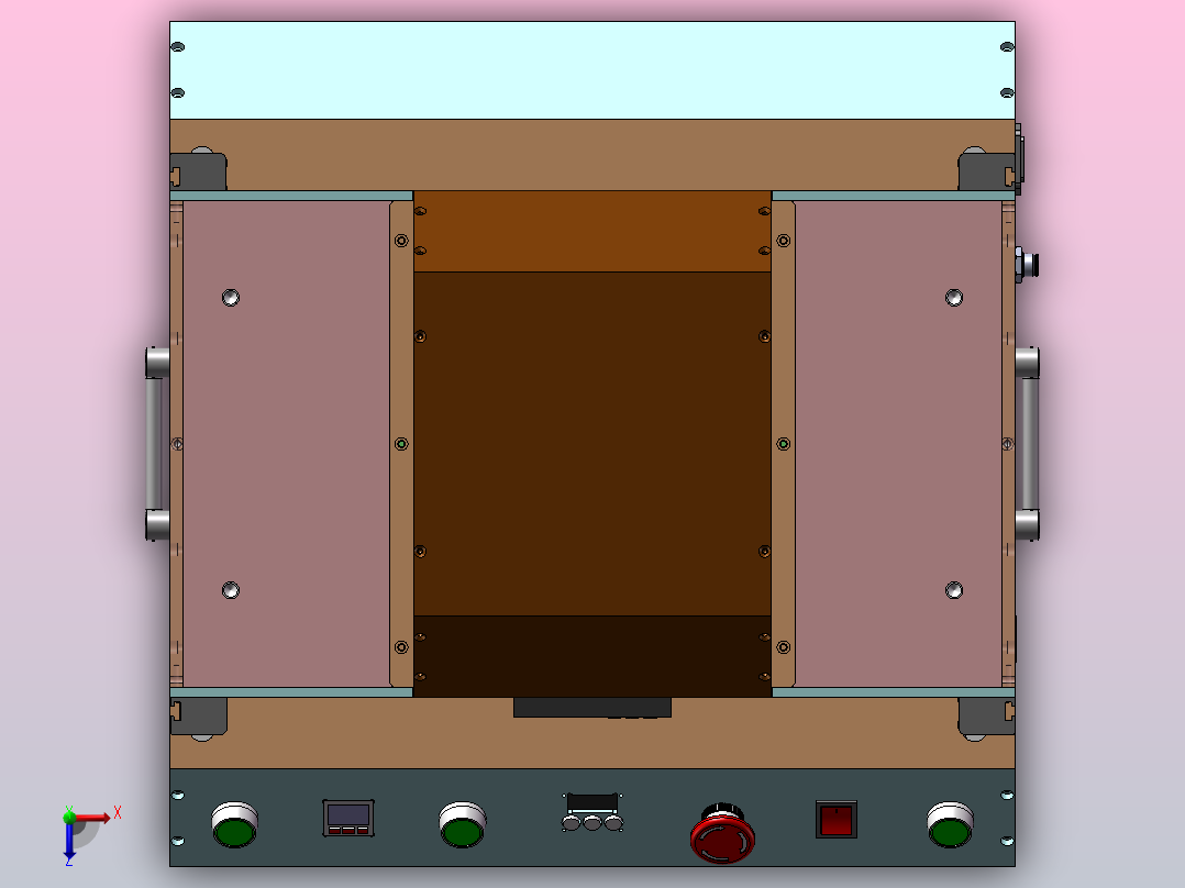 A18 气动压合机带压力传感器俯视图