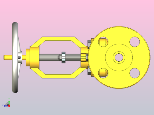 ASME B16.10闸阀法兰端-150级3-4英寸R.F右视缩略图