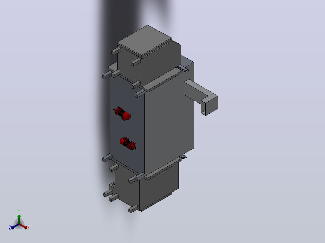 果脯烘干加工设备SW正等轴测图