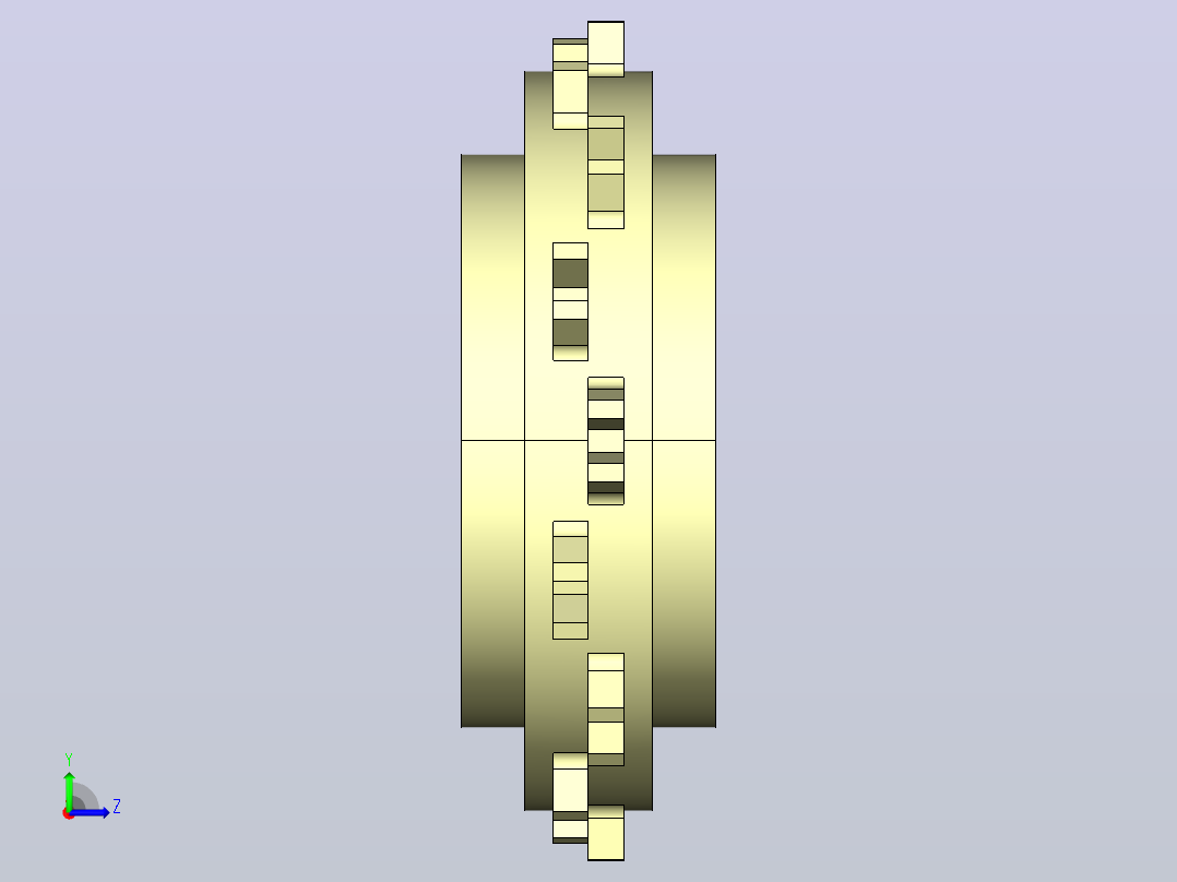 JS YS300-5-16T-R30-C1机加工主动轮左视图