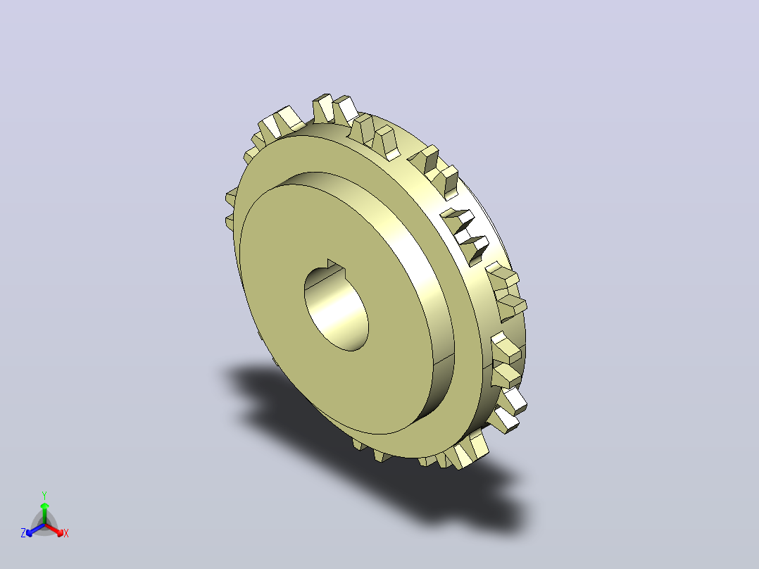 JS YS300-5-16T-R30-C1机加工主动轮正等轴测图
