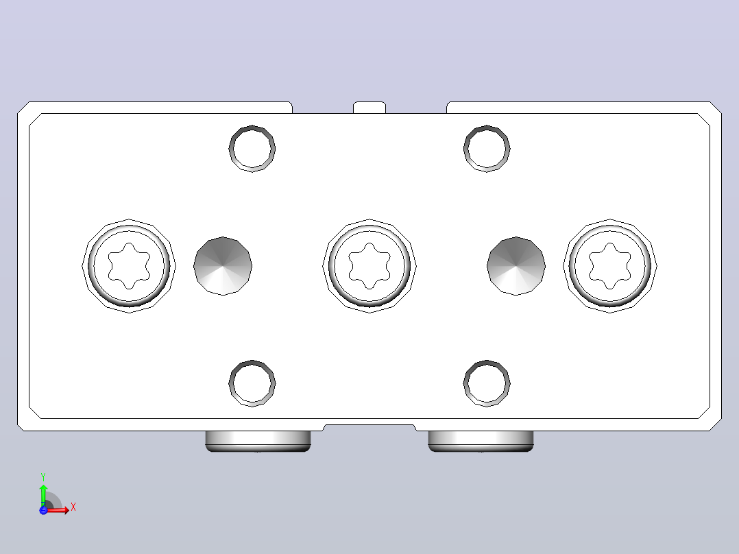 气缸30mm毫米冲程前视图