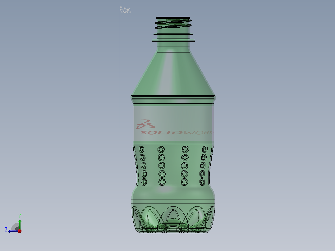 雪碧塑料瓶右视图