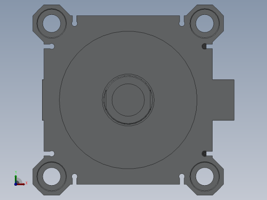 薄型气缸（双杆双作用）HCQ2W系列[HCDQ2WB100-30DCZ]前视缩略图