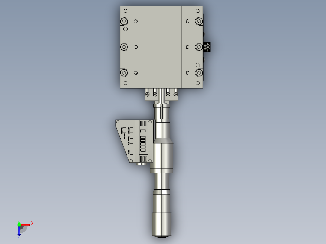 气动线性定位工作台MX80MT01C2D22X4系列俯视图