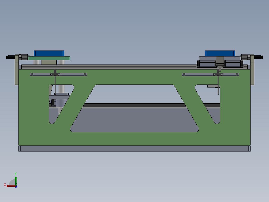 双工位交互供料机构（sw20可编辑+工程图）后视图