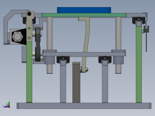 双工位交互供料机构（sw20可编辑+工程图）右视缩略图