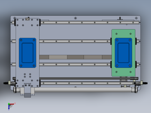 双工位交互供料机构（sw20可编辑+工程图）俯视缩略图