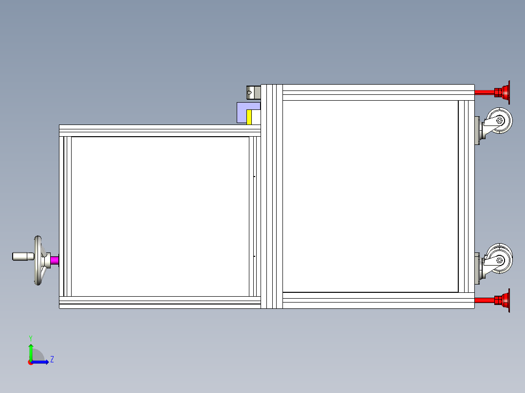 热容机植螺母机设备3D模型左视图