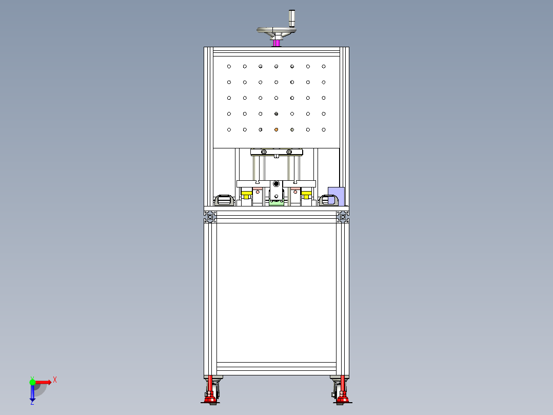 热容机植螺母机设备3D模型俯视图
