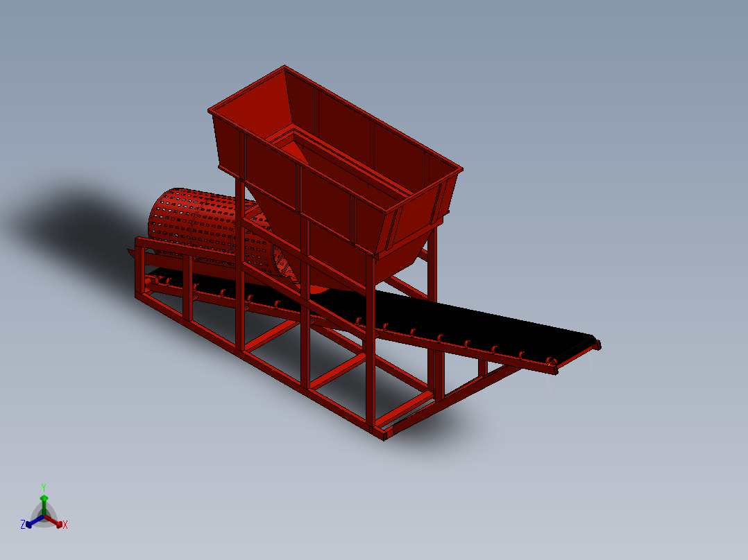 振动筛选机SW2015正等轴测图