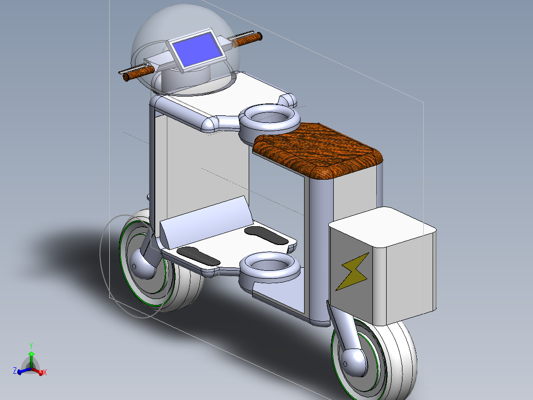 小型摩托车3D模型