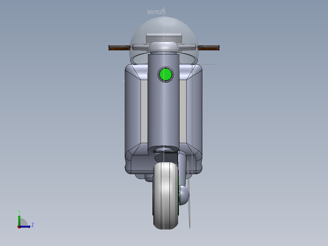 小型摩托车3D模型左视图