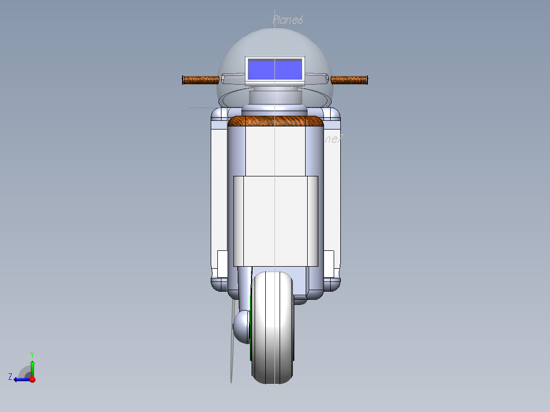 小型摩托车3D模型右视图