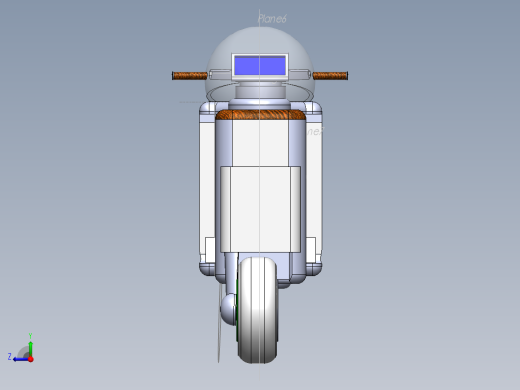 小型摩托车3D模型右视缩略图