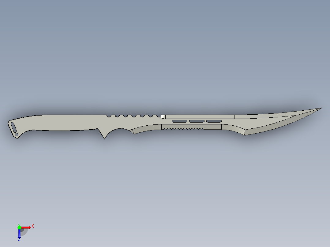 狼牙忍者刀俯视图