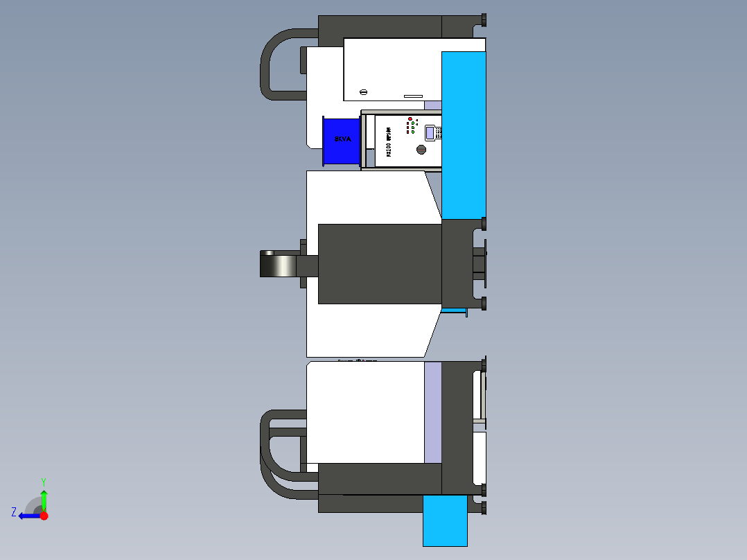 汽车拨叉上下料右视图