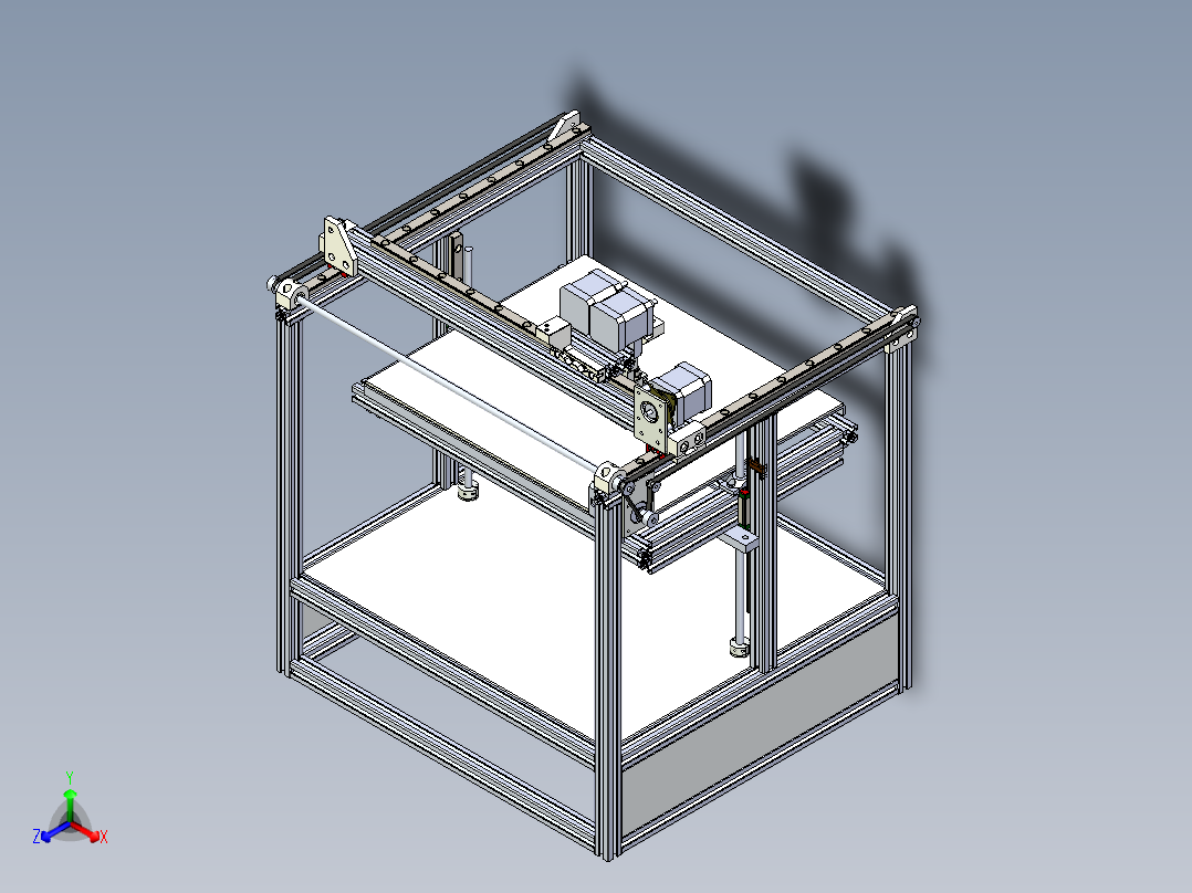 3D打印机模型正等轴测图