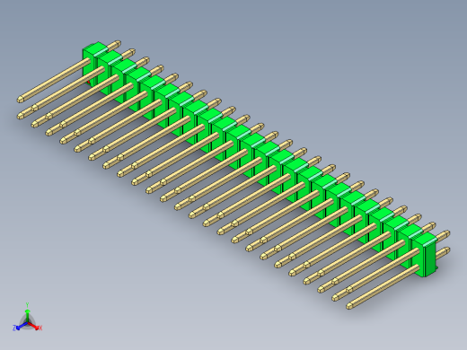 彩色公头100mil（2.54mm）系列-DS1021_green_2x24p_100mil_Type5_rev1.0