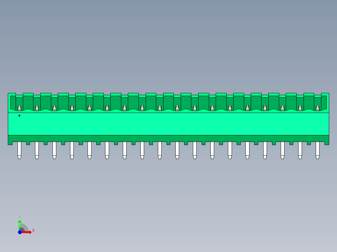 DEGSON 2EDG 系列 5.0mm 可插拔接线端子组-2EDGLC-5.0-18P-14-00AH前视图