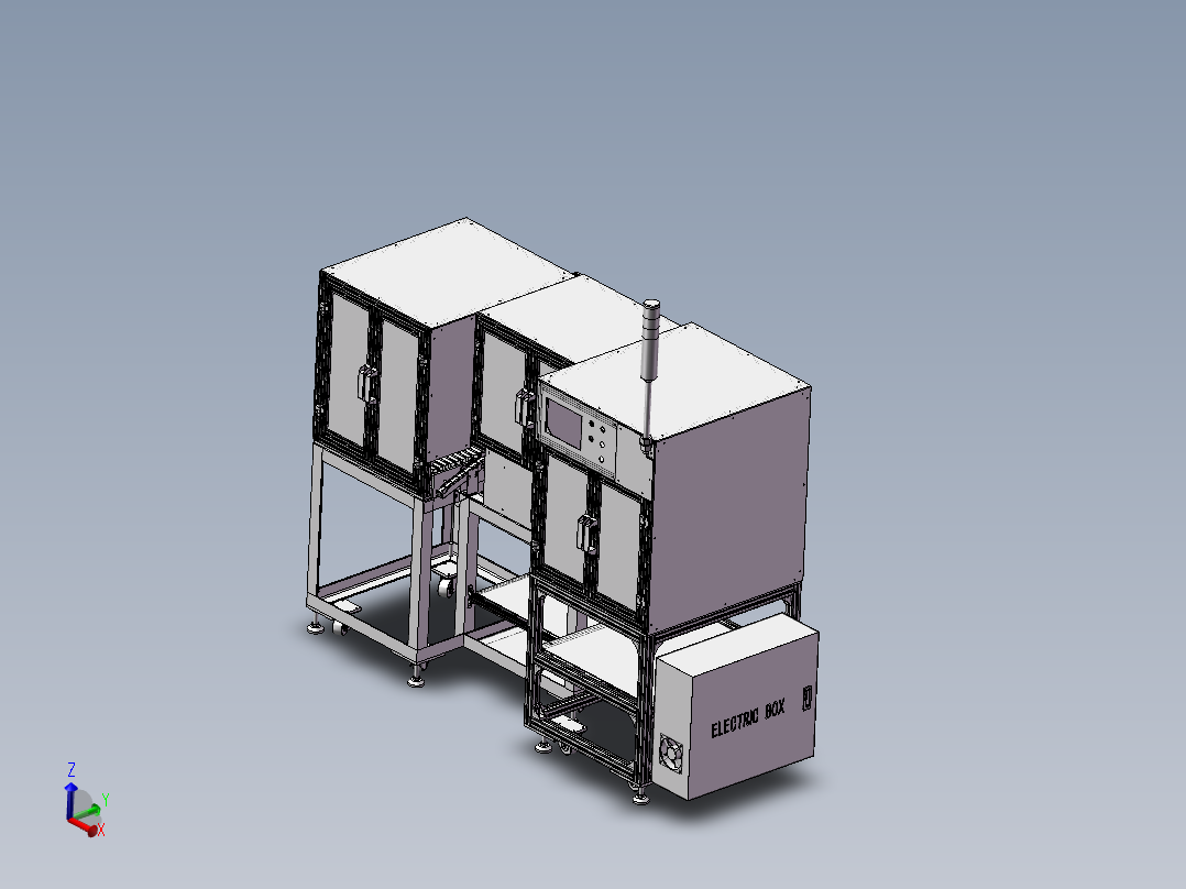 继电器自动检测包装机3D模型