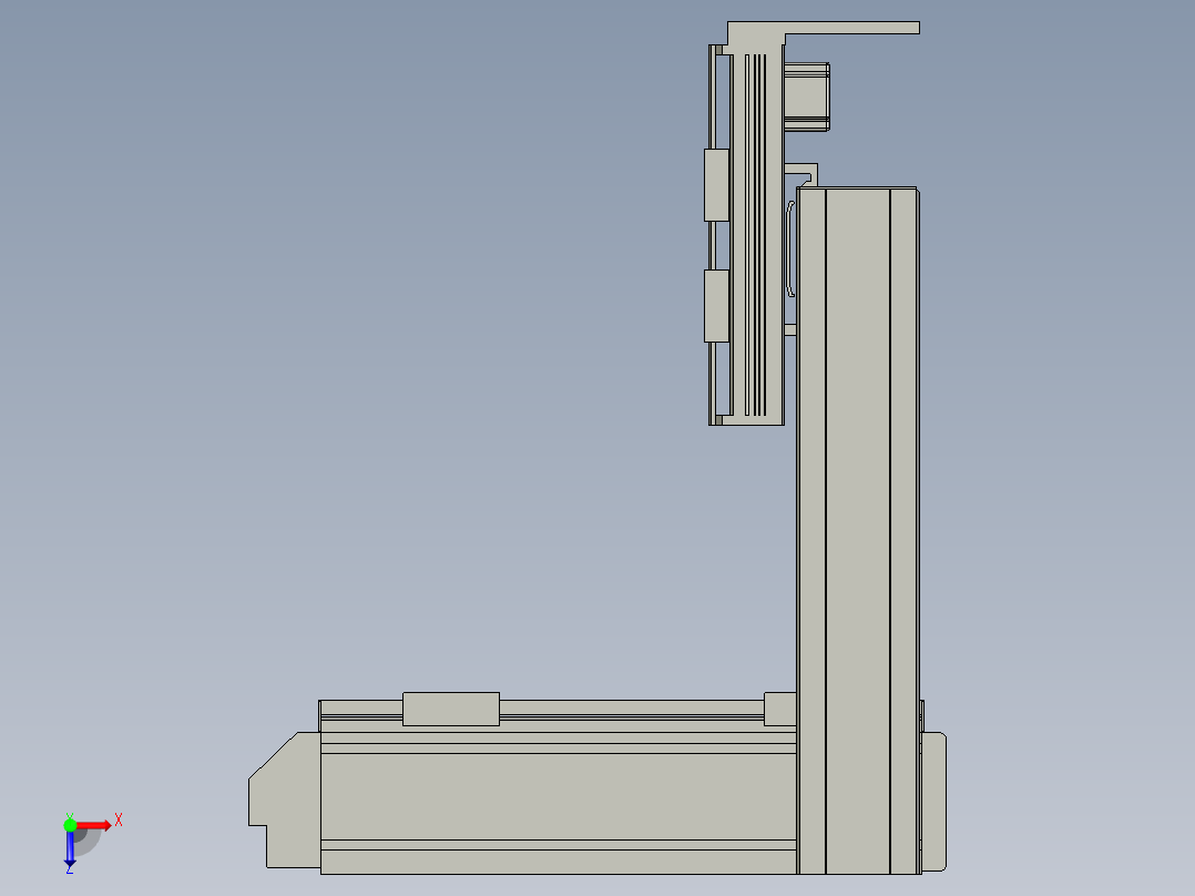 同步带桌面式平台B331-57步进俯视图