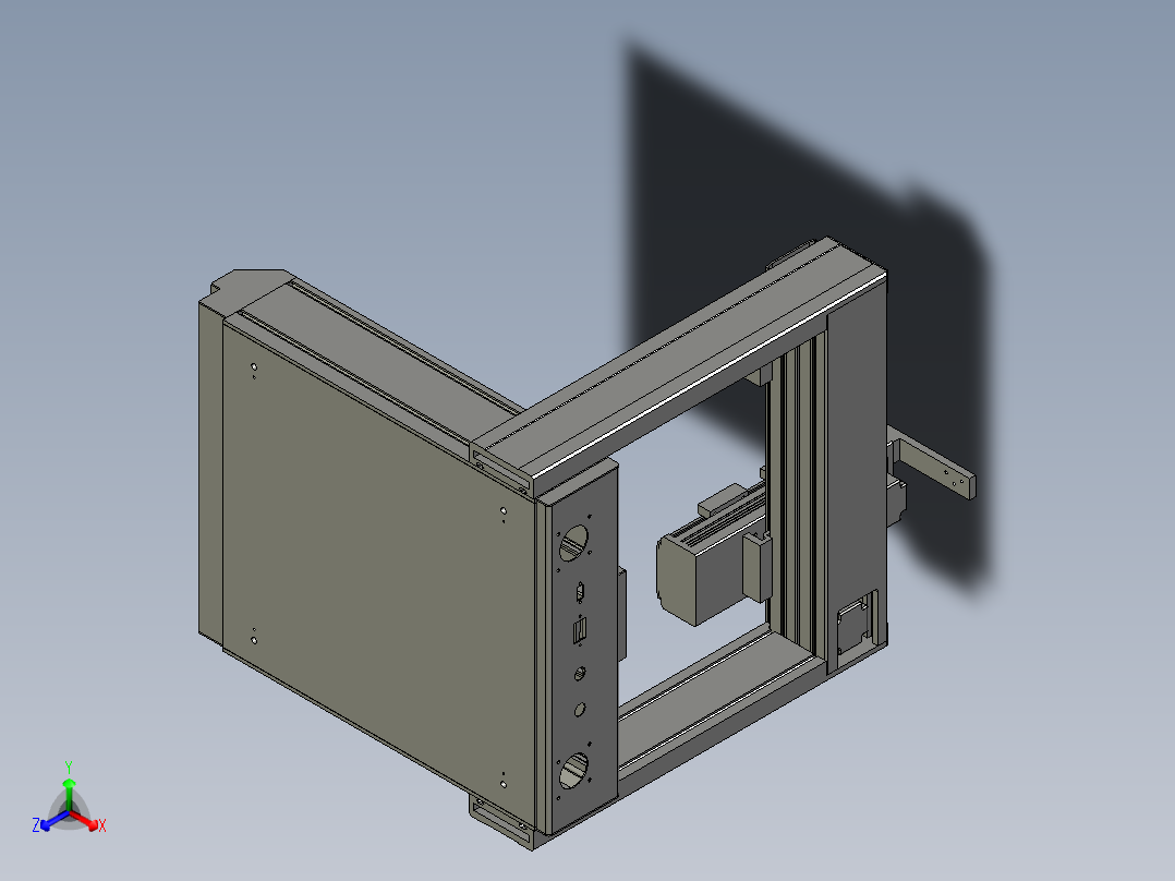 同步带桌面式平台B331-57步进正等轴测图