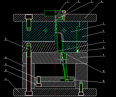 扣锁式圆盖注塑模（斜顶机构）50
