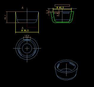 扣锁式圆盖注塑模（斜顶机构）50
