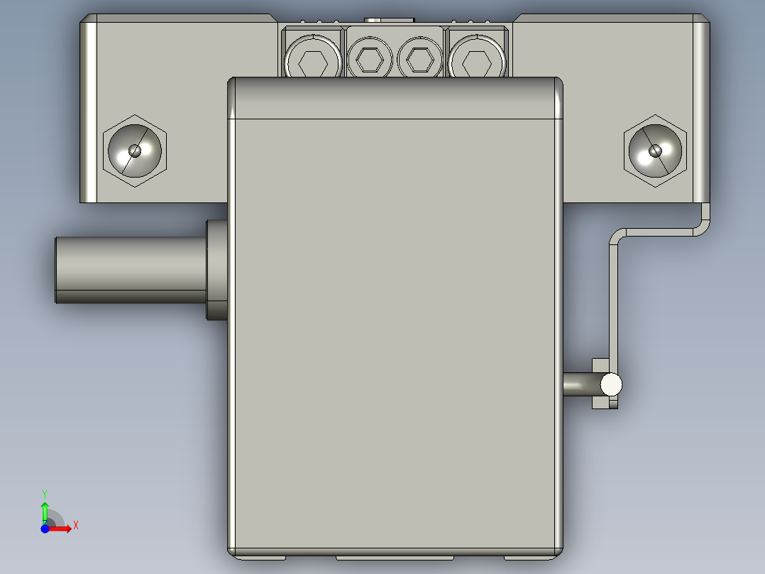 威洛博直线电机模组EB4-L80-S1550-光轴前视图