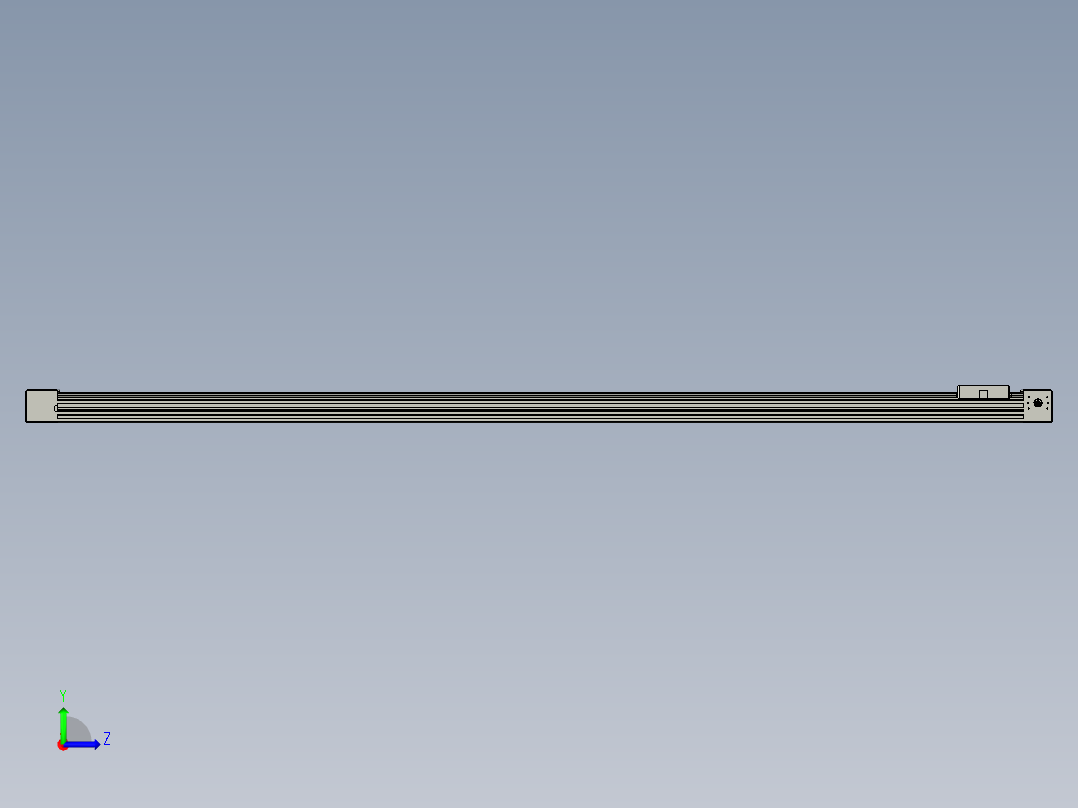 威洛博直线电机模组EB4-L80-S1550-光轴左视图