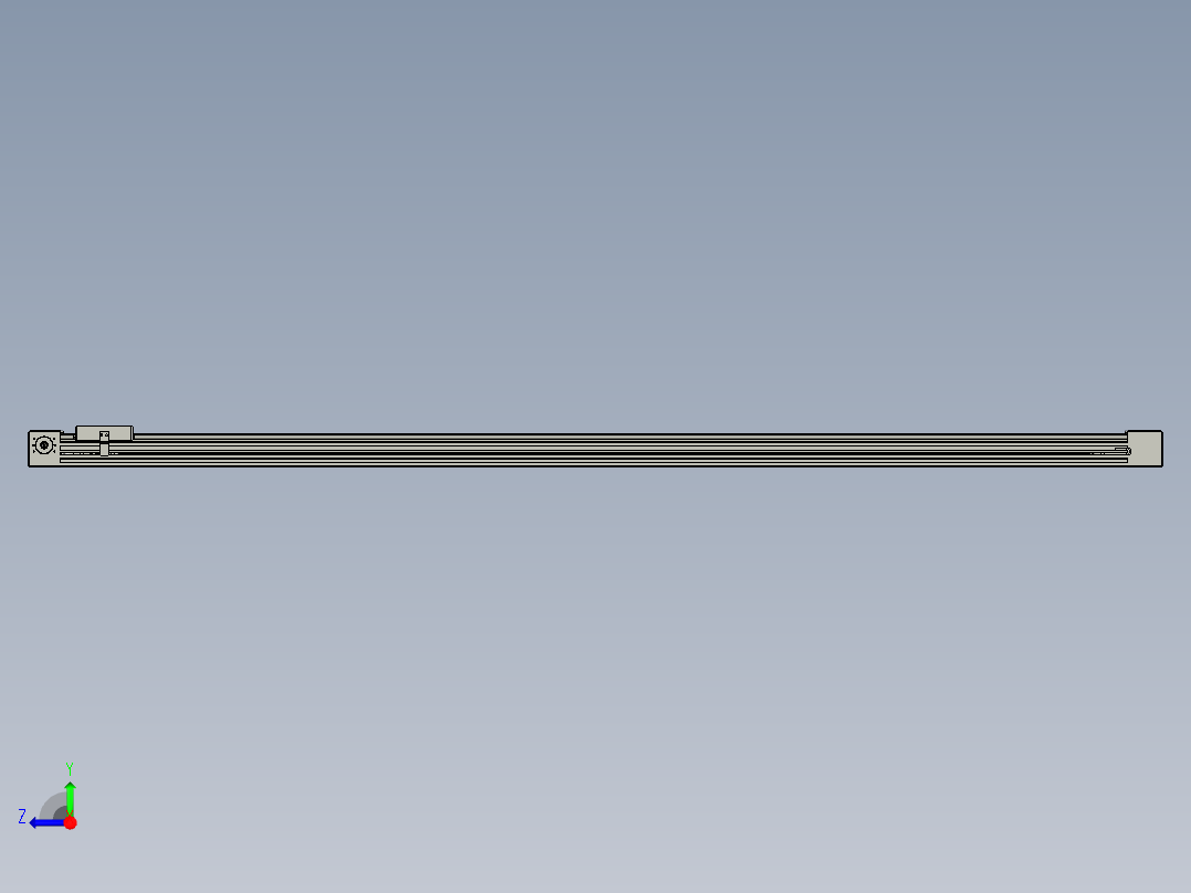 威洛博直线电机模组EB4-L80-S1550-光轴右视图