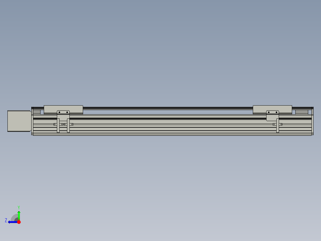 直线模组WG-LHB12-S550-R(B)设计图纸右视图