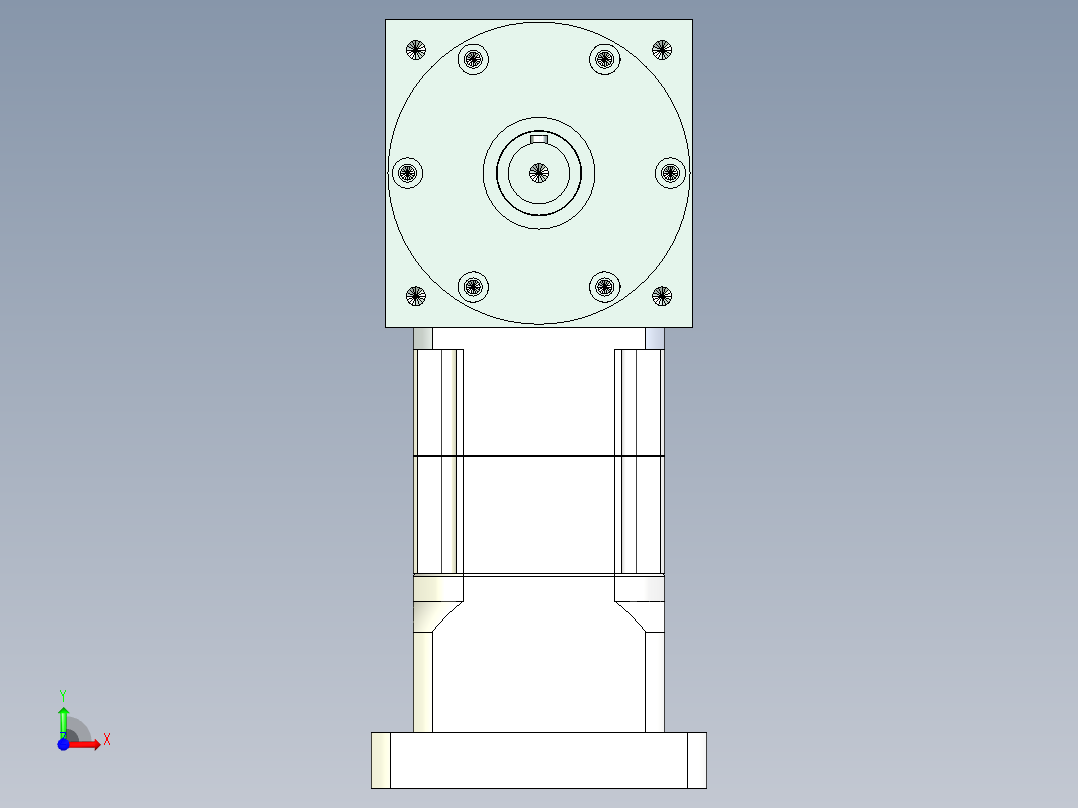 换向器PW110双轴 PGH90-L2 22-110-145-M8前视图