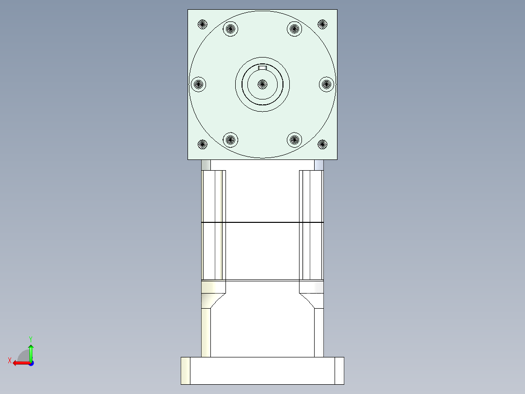 换向器PW110双轴 PGH90-L2 22-110-145-M8后视图