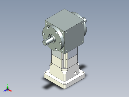 换向器PW110双轴 PGH90-L2 22-110-145-M8正等轴测缩略图