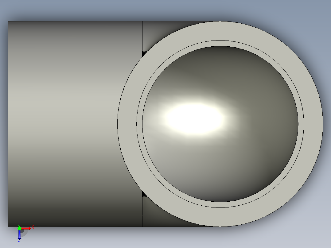 船舶管路系统SeaCor_90Elbow_SxS_37J106015_1.5in俯视图