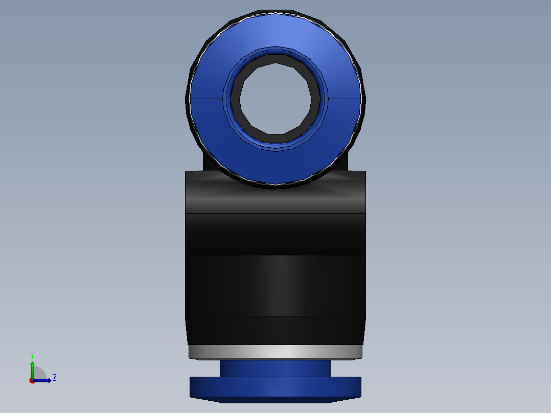 气嘴-Ø6 UNIÃO T (C00600600)左视图
