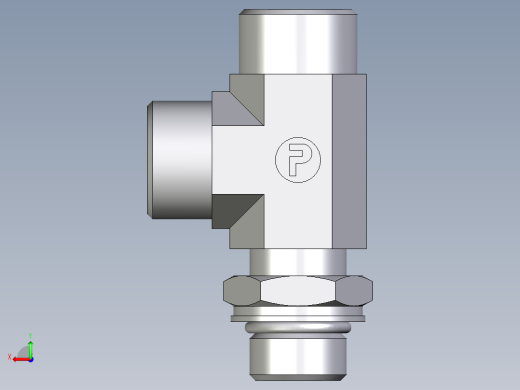 卡套式工业通用硬管接头EO_Adjustable_locknut_run_tee_LEE15LMOROMDCF后视缩略图