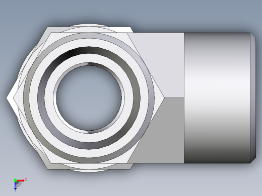 卡套式工业通用硬管接头EO_Adjustable_locknut_run_tee_LEE15LMOROMDCF俯视缩略图