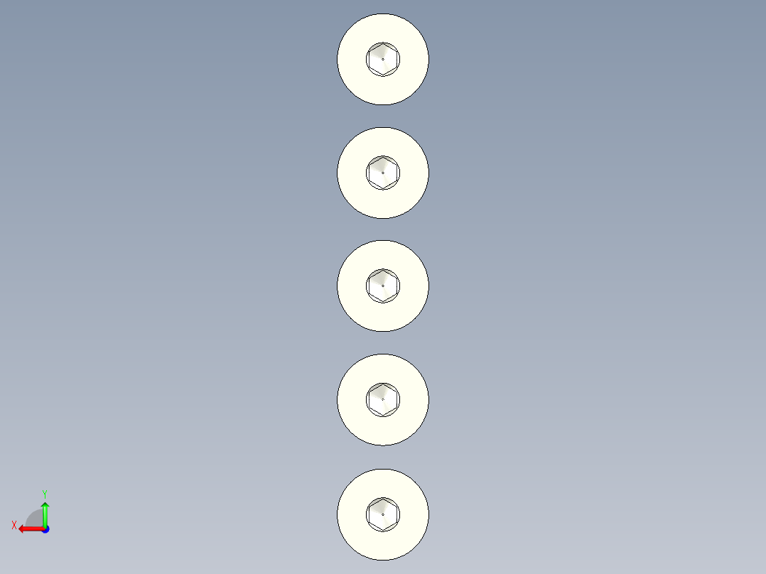 内六角螺栓-M12 Set_CSK Allen Bolt后视图