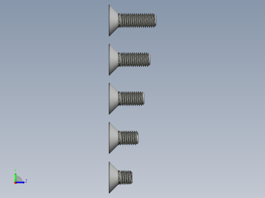 内六角螺栓-M12 Set_CSK Allen Bolt左视缩略图