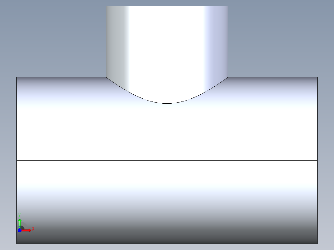 聚氯乙烯配件02-Sch80_ReducingTee_SxSxS_801-211_1.5in x 1in前视图