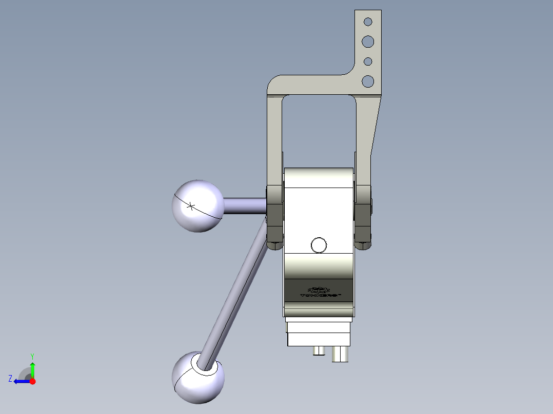 德克斯TUNKERS气缸数模V63.1 Z A11 T12 45~120 GRAD右视图