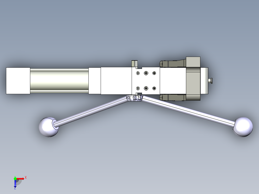 德克斯TUNKERS气缸数模V63.1 Z A11 T12 45~120 GRAD俯视图