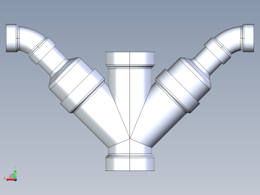 船舶管路系统S12_SeaDrainPLUS_DoubleComboReducingWye-SxSxSxS_37E268231_3x1-1-2in Sea Drain Plus - Double Combo Reducing Wye - SxSxSxS后视缩略图