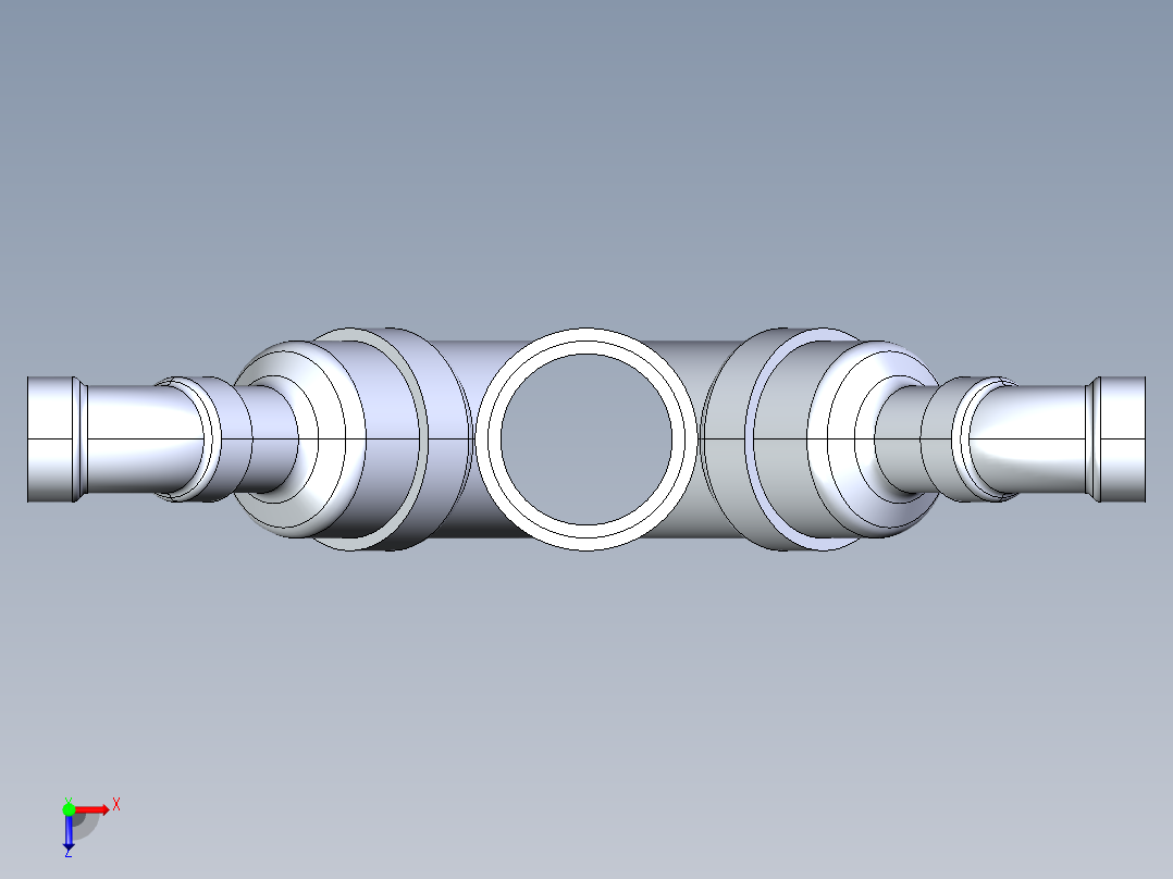 船舶管路系统S12_SeaDrainPLUS_DoubleComboReducingWye-SxSxSxS_37E268231_3x1-1-2in Sea Drain Plus - Double Combo Reducing Wye - SxSxSxS俯视图