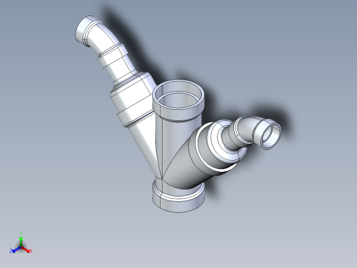 船舶管路系统S12_SeaDrainPLUS_DoubleComboReducingWye-SxSxSxS_37E268231_3x1-1-2in Sea Drain Plus - Double Combo Reducing Wye - SxSxSxS正等轴测缩略图